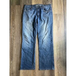 Kenneth Cole Reaction Mens Bootcut Jeans 36x32 Blue Medium Wash Denim